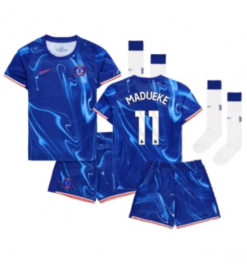 Chelsea Noni Madueke #11 Hemmakläder Barn 2024-25 Kortärmad (+ Korta byxor)